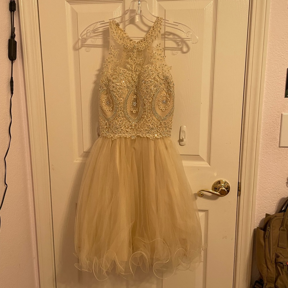 Gold Short Quince Dress